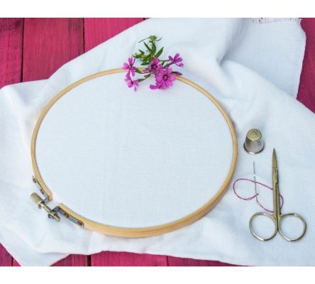 Attach an Embroidery Hoop to the Fabric