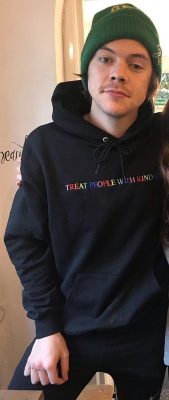 Harry Style is Wearing Treat People with Kind Embroidered Hoodie