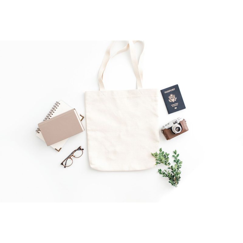 Tote Bag the Tote Bag Embroidered Minimalism Cotton Canvas Eco