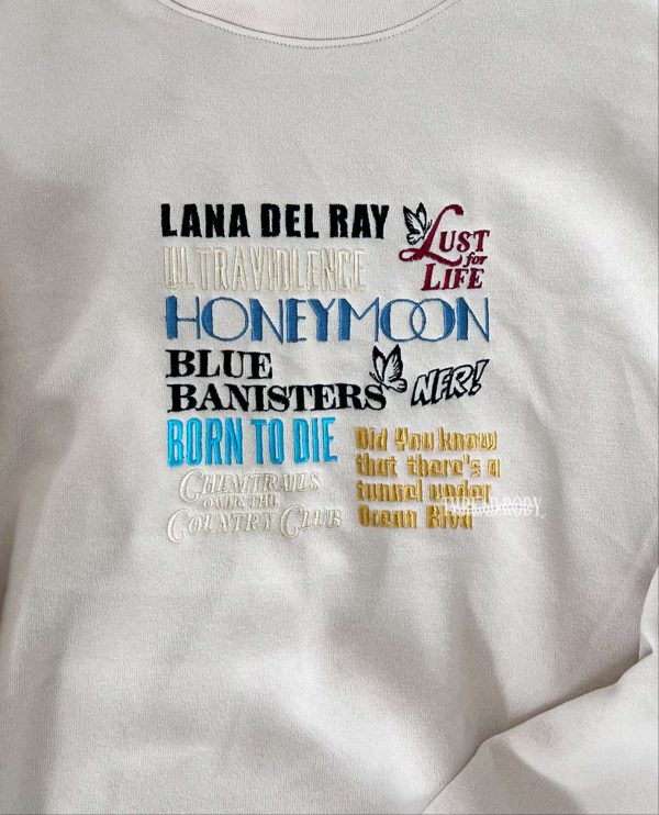Lana Del Rey Album ( Design 2 ) – Embroidered Crew