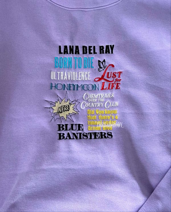Lana Del Rey Album – Embroidered Crew