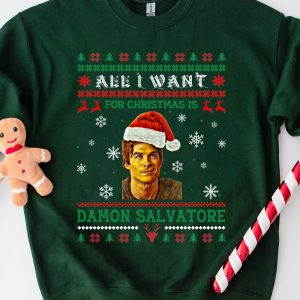 Damon Salvatore – All I want for this Christmas sweatshirt