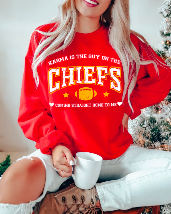 Karma Is The Guy On The Chiefs Sweatshirt