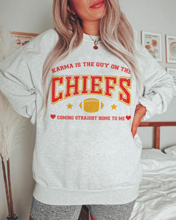 Karma Is The Guy On The Chiefs Sweatshirt