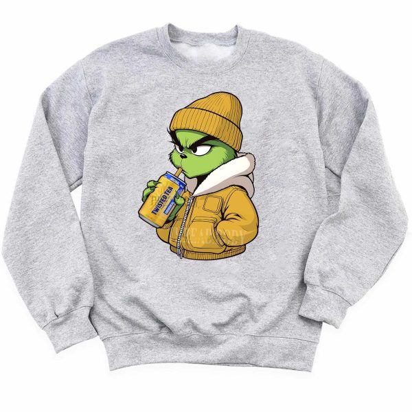 Boujee Grinch Drinks sweatshirt