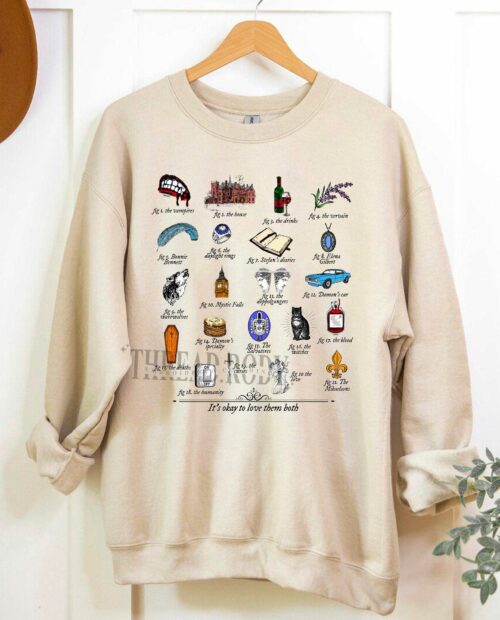 It’s okay to love them both – TVD sweatshirt