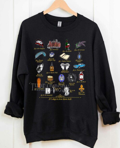 It’s okay to love them both – TVD sweatshirt