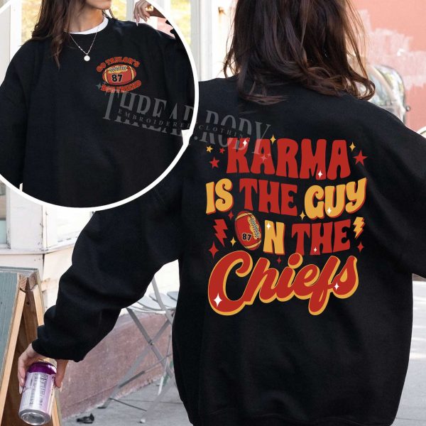 Karma is the guy on the Chiefs Sweathirt