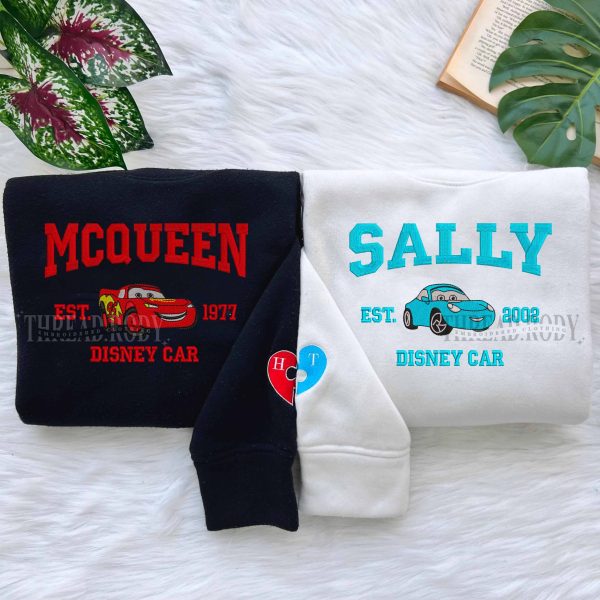 MC Queen and Sally –  Cars Embroidered Sweatshirt