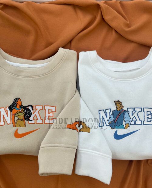 Pocahontas and Captain John Smith Embroidered Sweatshirt