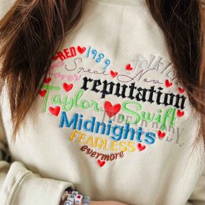 Taylor Album Valentine – Embroidered Sweatshirt