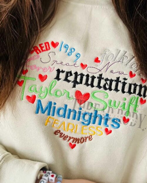 Taylor Album Valentine – Embroidered Sweatshirt