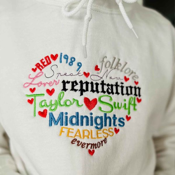 Taylor Album Valentine – Embroidered Sweatshirt