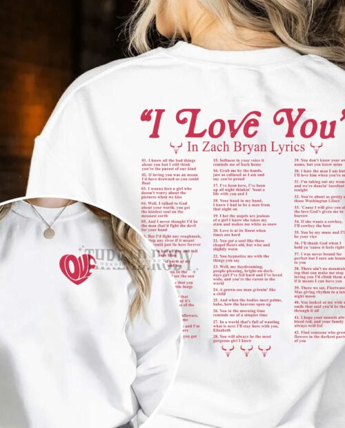 Zach Bryan Lyrics Sweatshirt