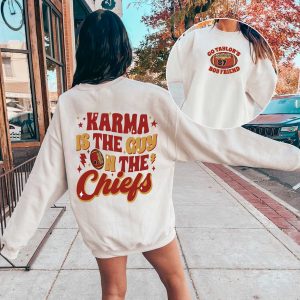 Karma is the guy on the Chiefs Sweathirt