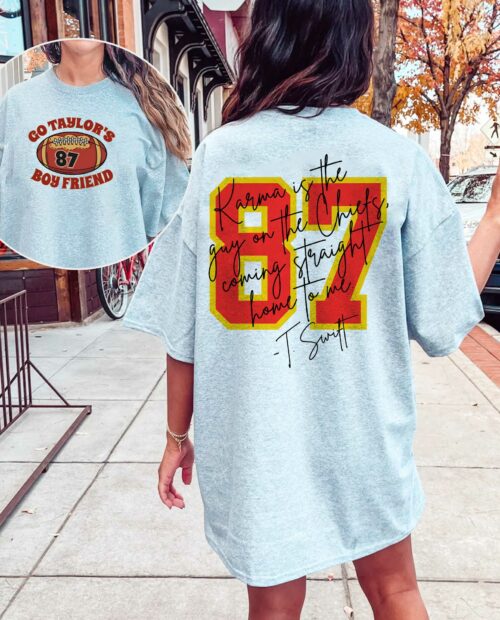 Karma is the guy on the Chiefs Sweathirt