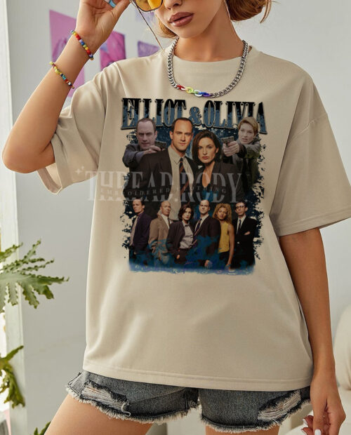 Vintage Elliot Stabler and Olivia Benson Shirt