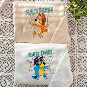 Rad Dad and Rad Mom – Bluey Embroidered Sweatshirt