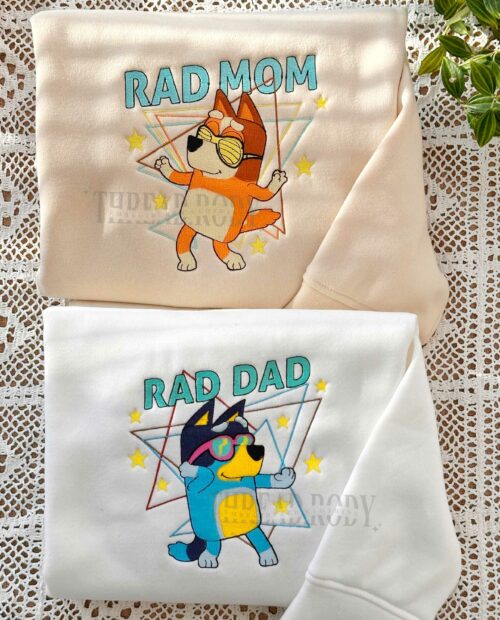 Rad Dad and Rad Mom – Bluey Embroidered Sweatshirt