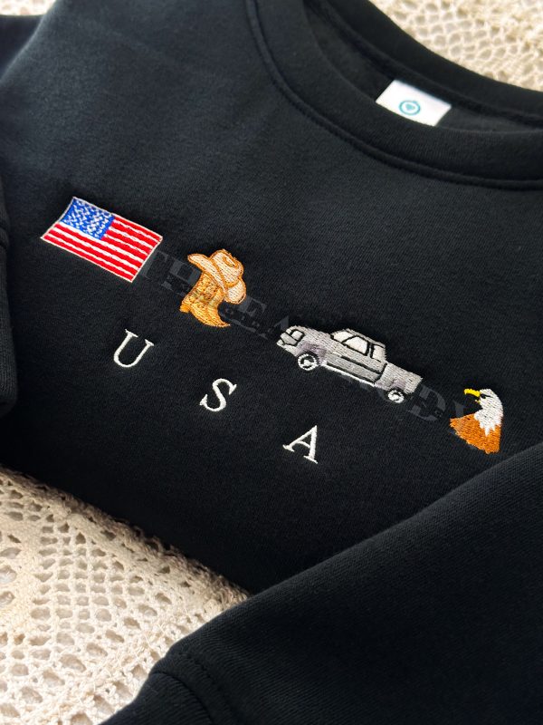 USA Embroidered Sweatshirt
