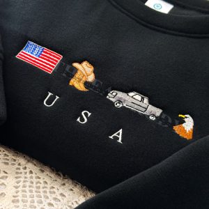 USA Embroidered Sweatshirt