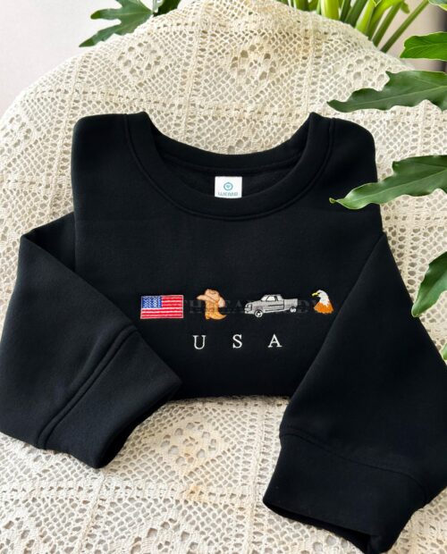 USA Embroidered Sweatshirt