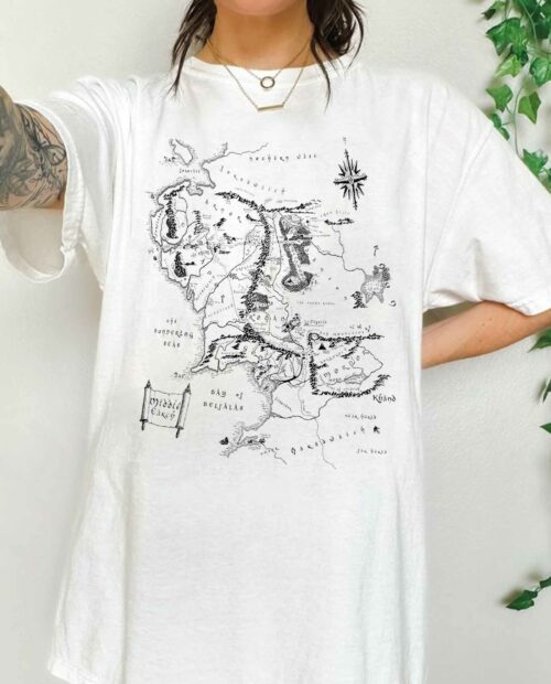 Middle Earth Map T-shirt