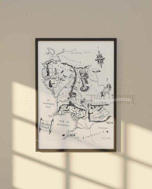 Lord of the Rings Map Poster