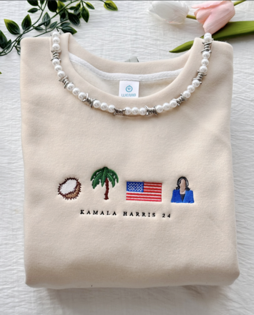 Kamala Harris Embroidered Sweatshirt Kamala Harris Embroidered Sweatshirt