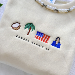 Kamala Harris Embroidered Sweatshirt
