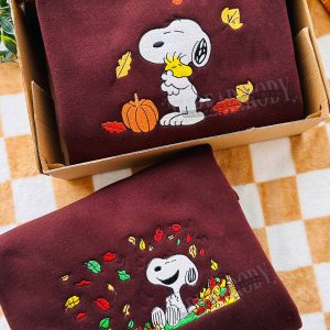 Snoopy Fall Embroidered Sweatshirt