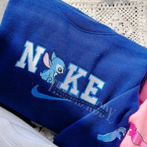 Stitch and Angel- Embroidered Sweatshirt