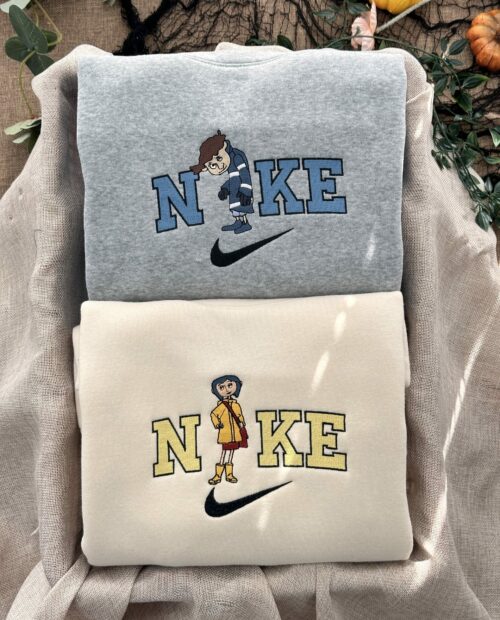 Coraline and Wybie – Coraline Embroidered Sweatshirt Coraline and Wybie – Coraline Embroidered Sweatshirt