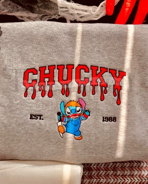 Stitch horror–  Embroidered Sweatshirt