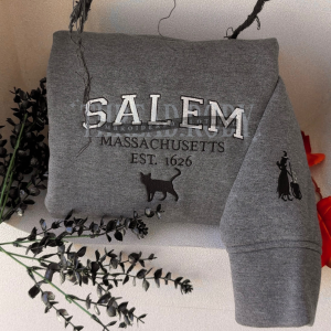 Salem Massachusetts –  Embroidered Sweatshirt