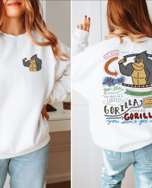 Who win me vs Gorilla(New Girl) Sweatshirt