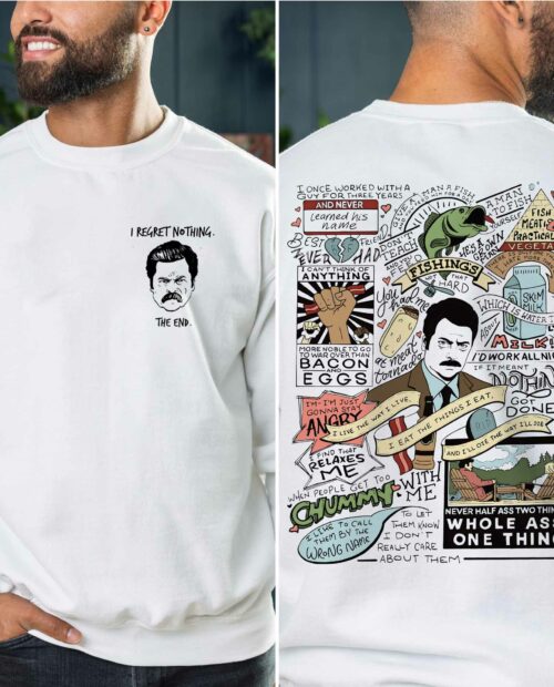 Ron Swanson Quotes (2 side) – Sweatshirt
