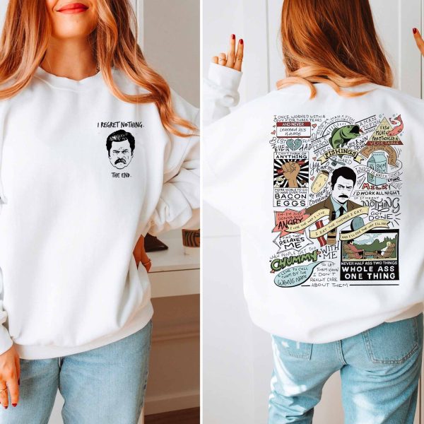 Ron Swanson Quotes (2 side) – Sweatshirt