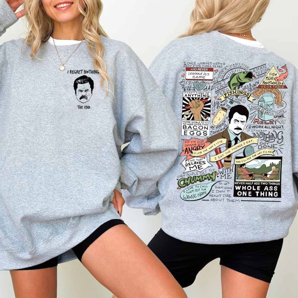 Ron Swanson Quotes (2 side) – Sweatshirt