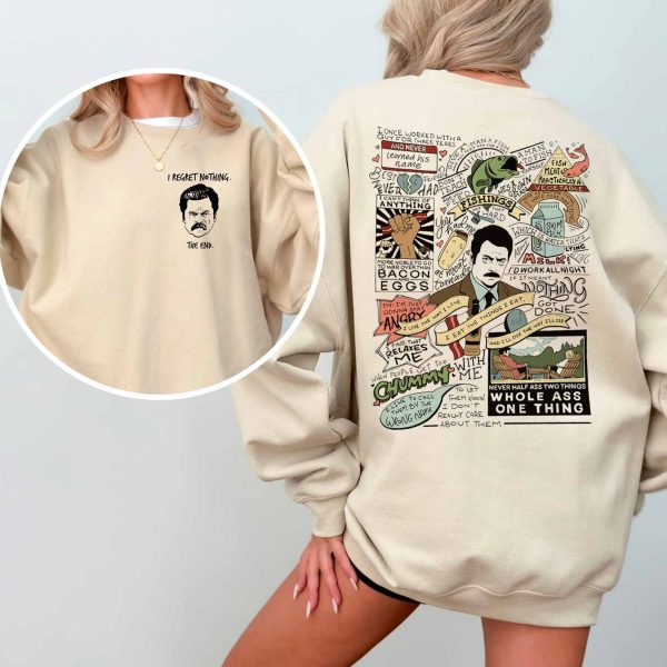 Ron Swanson Quotes (2 side) – Sweatshirt