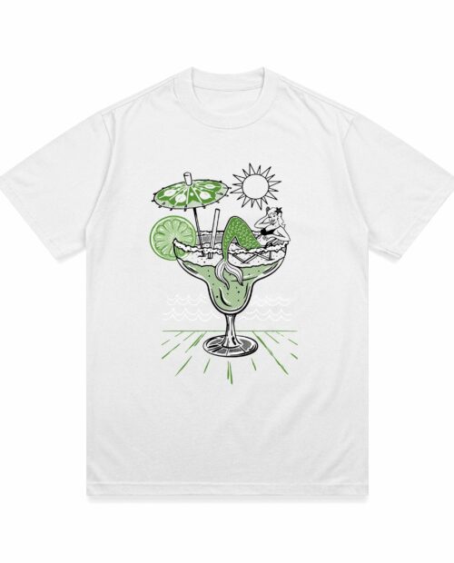 John B’s mermaid martini graphic shirt on Outer Banks