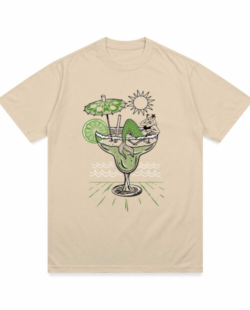 John B’s mermaid martini graphic shirt on Outer Banks