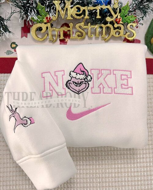 Grinch Couple –  Embroidered Sweatshirt