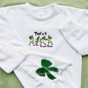 Grinch side bow –  Embroidered Sweatshirt