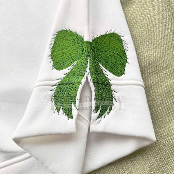 Grinch side bow –  Embroidered Sweatshirt