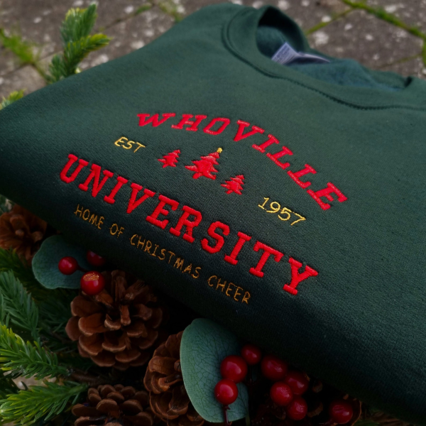 Christmas Whoville University Embroidered Sweatshirt