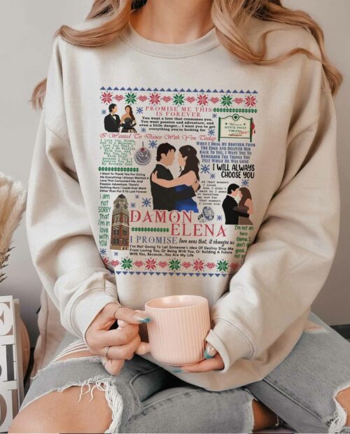 Damon and Elena Quotes sweatshirt