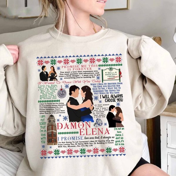 Damon and Elena Quotes sweatshirt