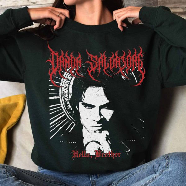 Limited Damon Salvatore Black Metal Sweatshirt