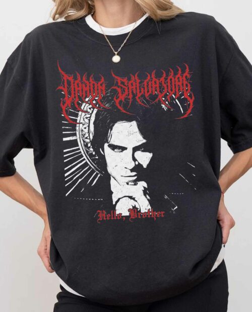 Limited Damon Salvatore Black Metal Sweatshirt